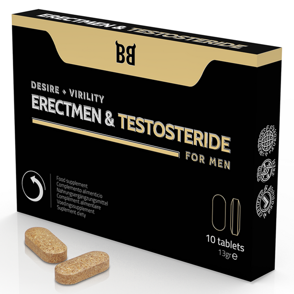 BLACK BULL - ERECTMEN & TESTOSTERIDE POWER AND TESTOSTERONE FOR MEN 10 CAPSULES