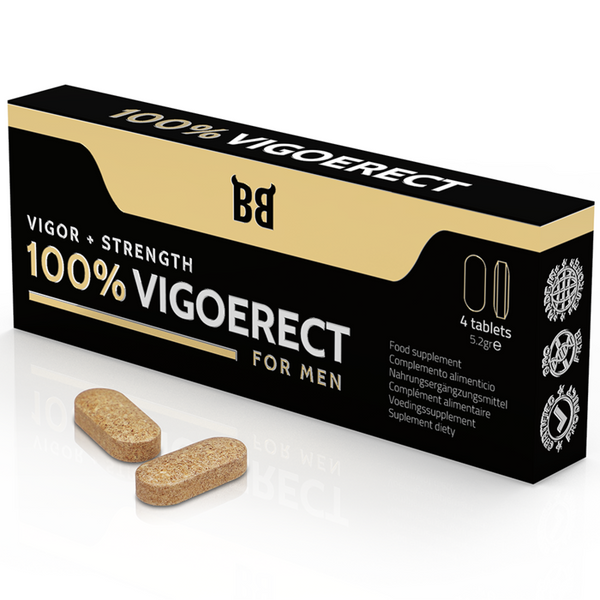 BLACK BULL - 100% VIGOERECT VIGOR + STRENGTH FOR MEN 4 TABLETS
